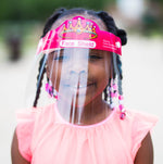 Kid Elastic Band Pink Crown Face Shield